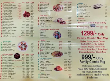 Mughlai Dilli 6 Family Restaurant menu 