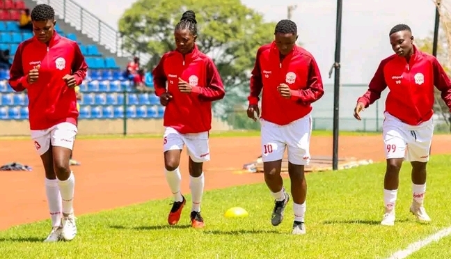 Ulinzi Starlets Players during a training session at Ulinzi Complex