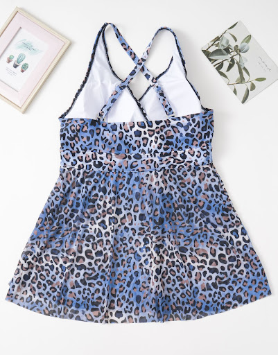 Title 6, Blue Leopard Print Halter Bikini perfect for be...