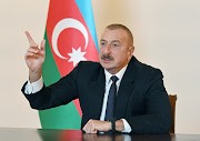 Azerbaijan's President Ilham Aliyev speaks during an address to the nation in Baku, Azerbaijan. 