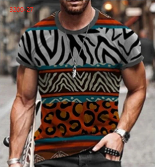 Men's Spring Graphic Digital Print T-shirt