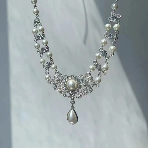 Title 2, Heavy Industry Water Drop Pearl Necklace, Women...