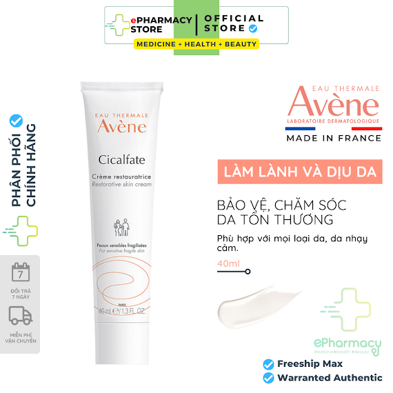 Kem Dưỡng Avene Phục Hồi, Làm Sẹo Avene Cicalfate Repair Cream 40Ml