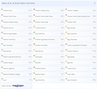 Jk. & South Indian Fast Food menu 2