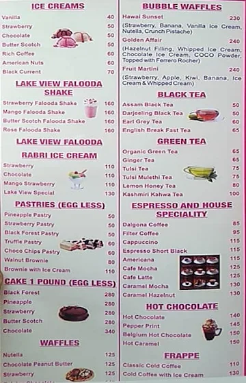 Lake View Food Court menu 