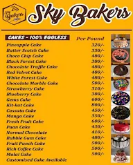 Sky Bakers menu 1