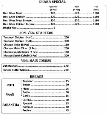 Ashok & Ashok Meat Dhaba menu 