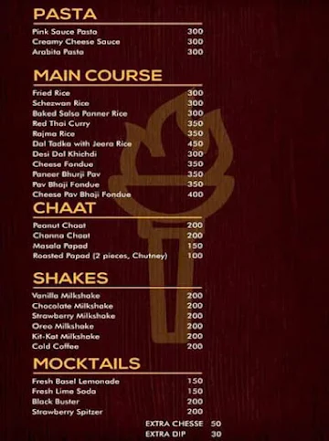 Oscar Club menu 