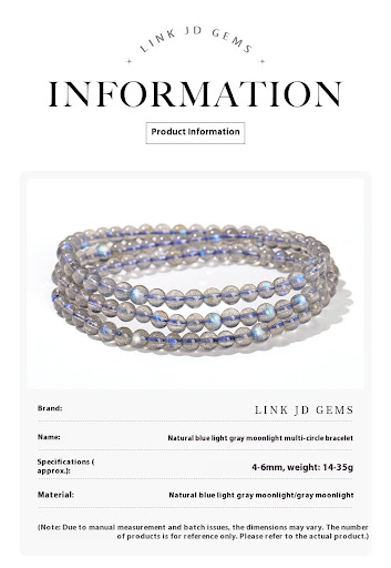Title 4, Round Beads Accessories Bracelet 7A Natural Blu...