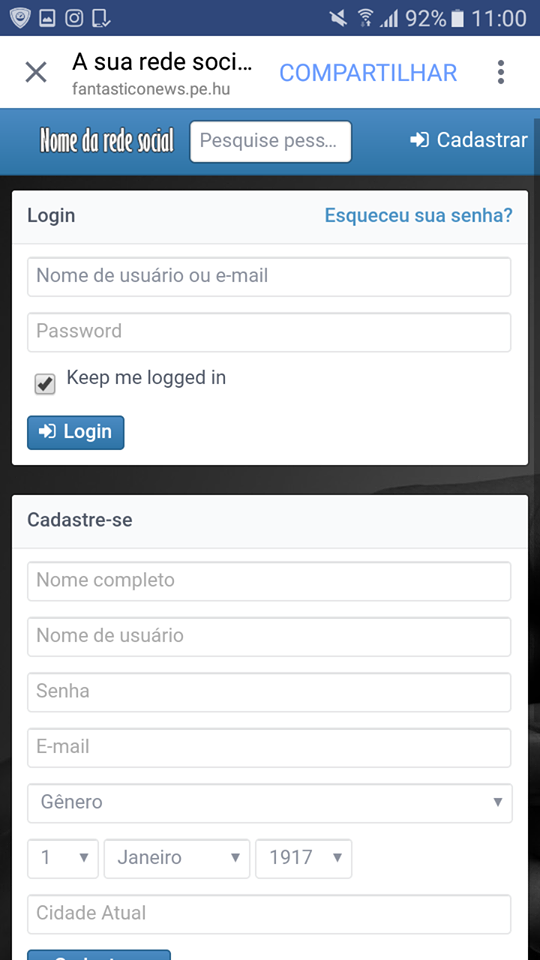 Fantástico Social Screen 2