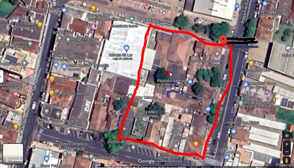 Área à venda, 5512 m² por R$ 8.556.000,00 - Centro - Uberaba/MG