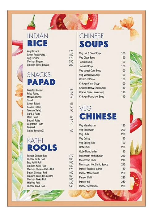 Sing Ching menu 