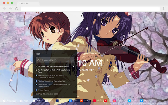 Ichinose Kotomi popular HD game new tab theme