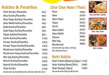 Sonu Kulcha menu 