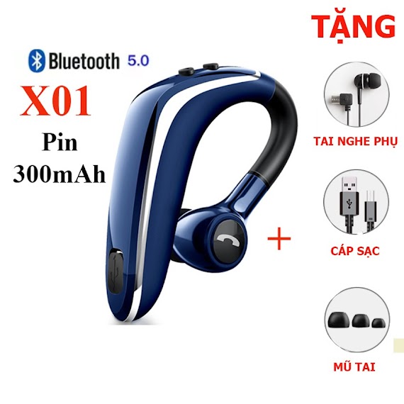 Tai Nghe Siêu Pin, Bass Mạnh Kèm Tai Nghe Phụ X01