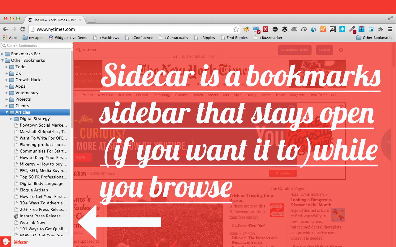 Sidecar Bookmarks Sidebar Preview image 3