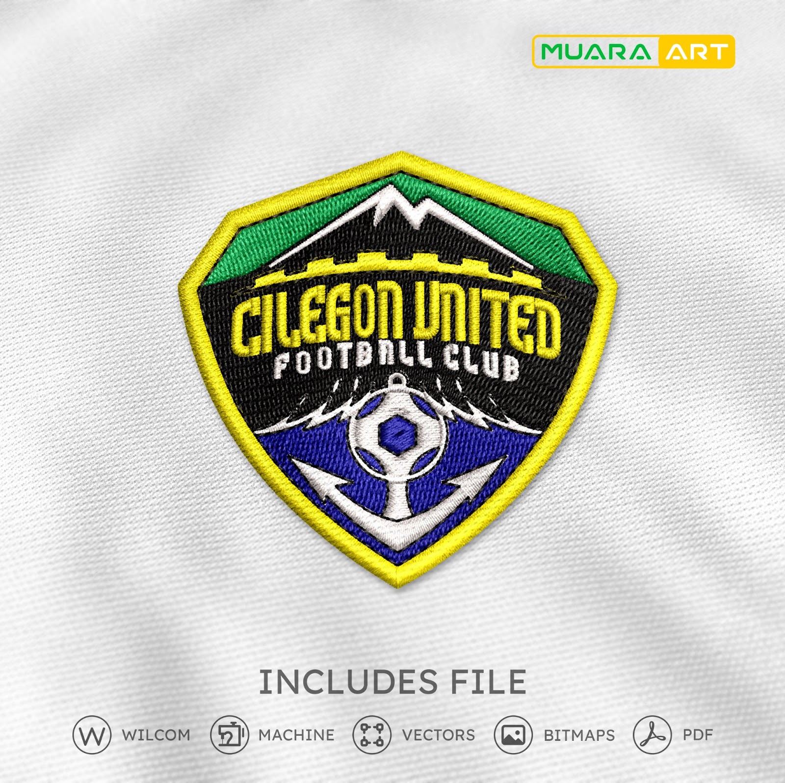 Desain Bordir Logo Cilegon United (Cilegon)