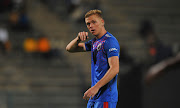 Jesse Donn in action during the Absa Premiership match between Supersport United and Chippa United on January 24  2020 at Lucas Moripe Stadium.