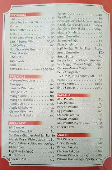 Hot & Spice Kitchen menu 