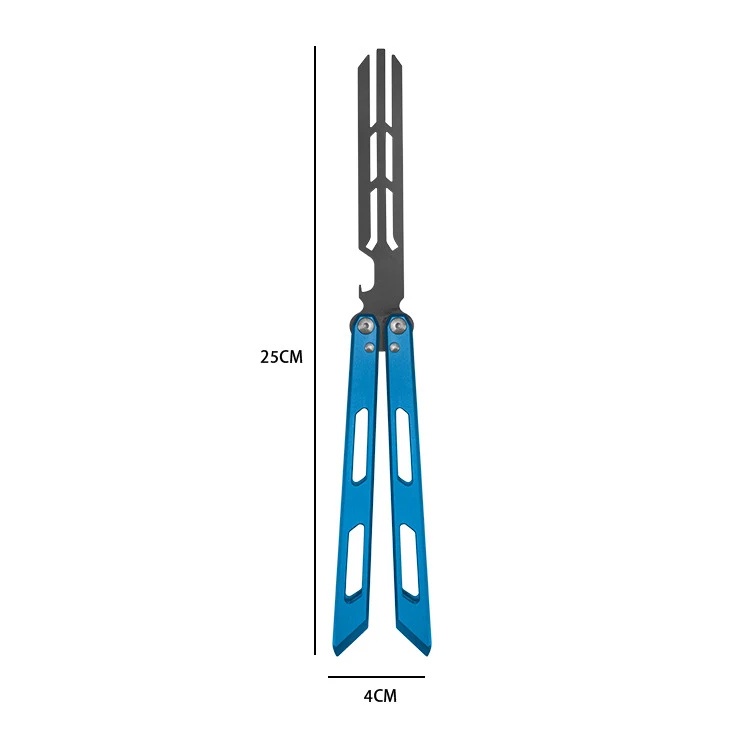 Couteau Papillon Magic Tuning Fork avec Manche en Aluminium pour l'entraînement. Entraînez-vous en sécurité, améliorez vos compétences avec ce couteau papillon.