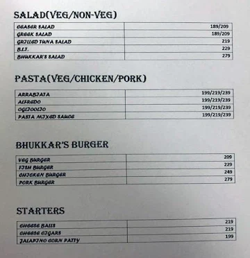 House Of Bhukkar's menu 