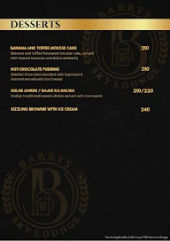 Barrys Sky Lounge menu 8