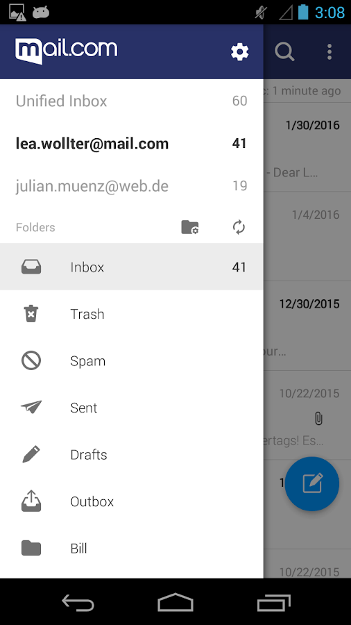    mail.com mail- screenshot  