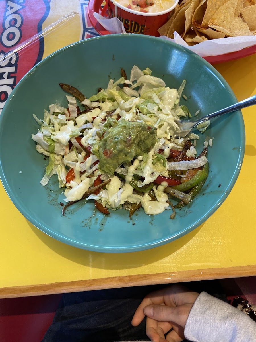 This is the fajita veggie burrito bowl