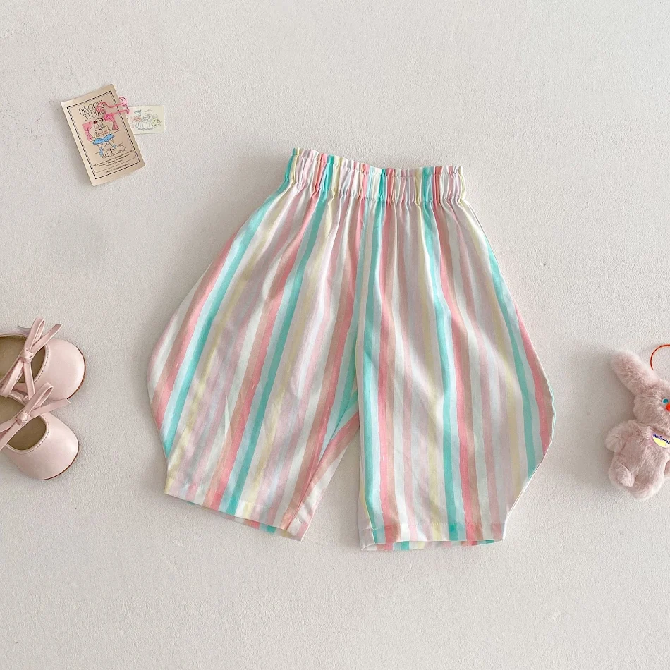 Girls' Anti-Mosquito Pants Striped Floral Casual. Comfortable, Stylish Protection from Mosquitoes for Everyday Wear and 