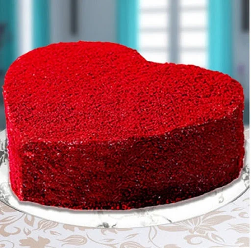 Red Velvet Heart Shape Cake [500 Gms]