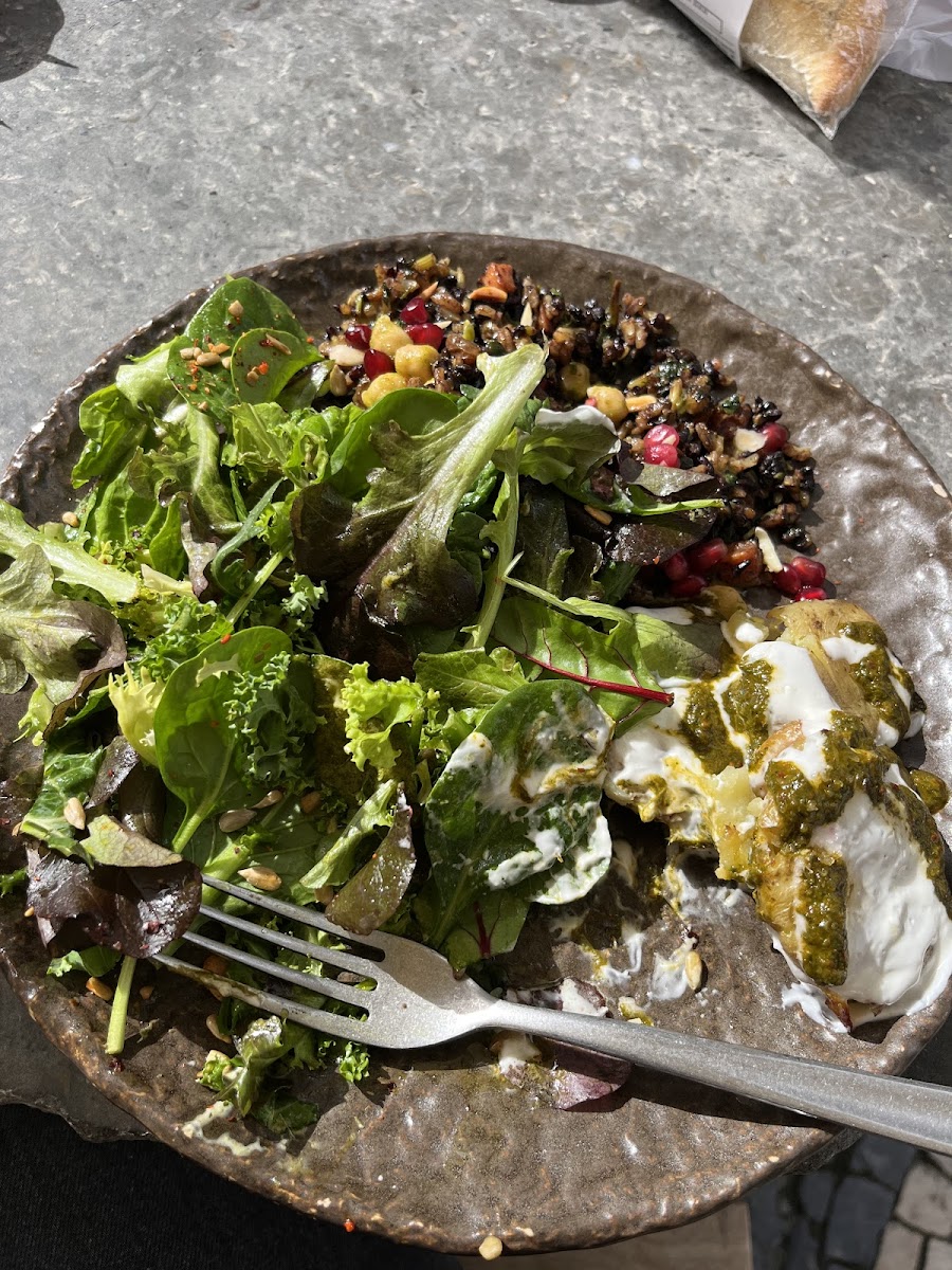 Veggie plate double salad