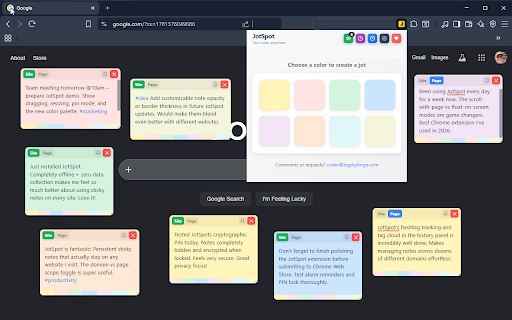 JotSpot screenshot 1