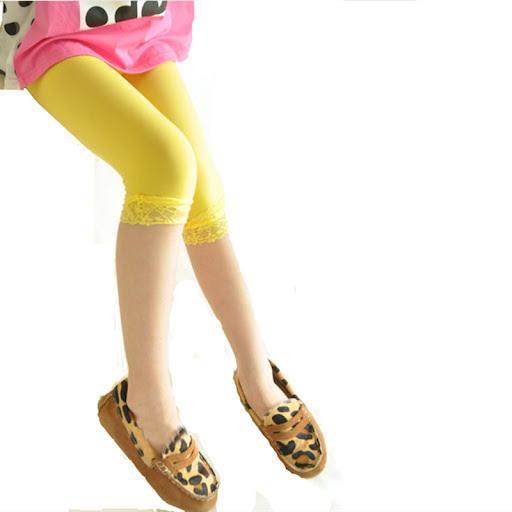 Title 1, Girls velvet five-point lace pantyhose for com...