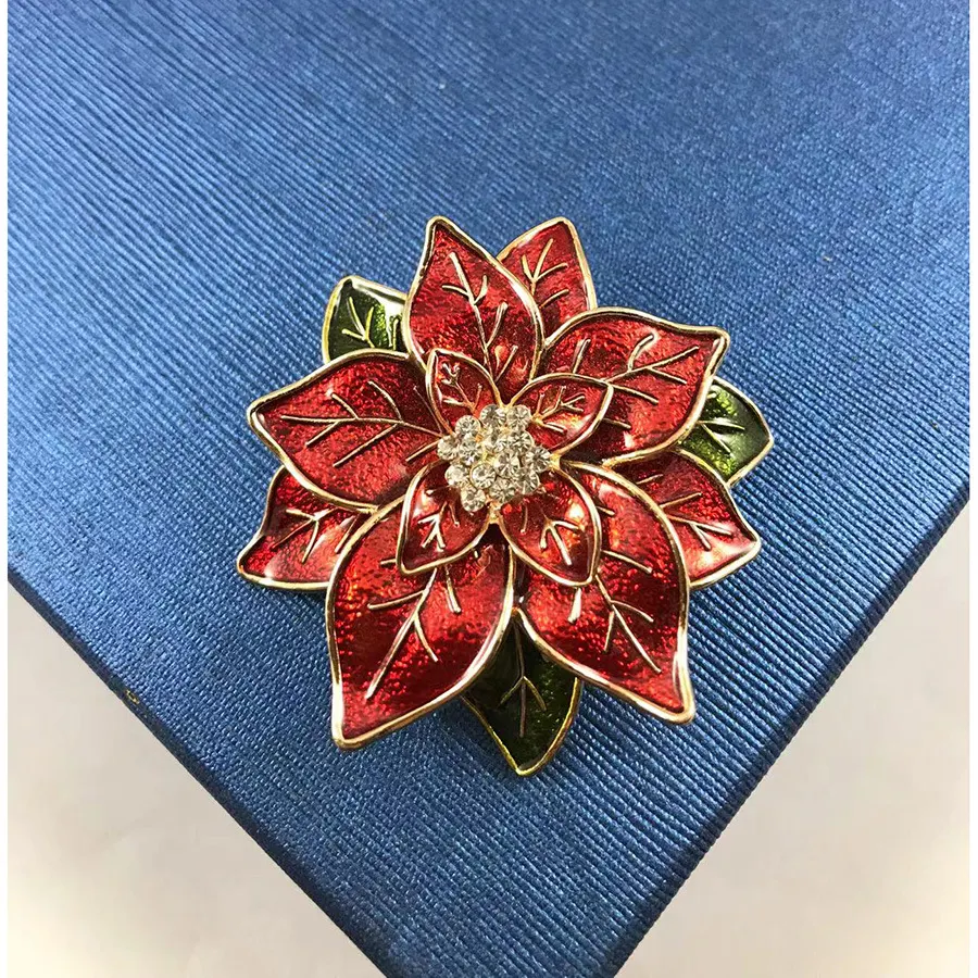 Title 3, Broche femme fleurs de roses peintes à la main,...