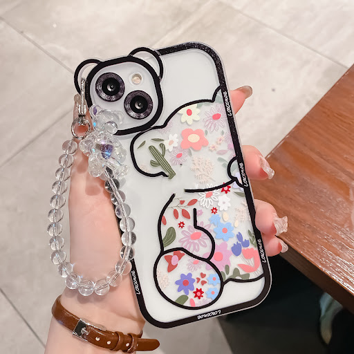 Title 8, New Mobile Phone Case Hanging Chain Cute Floral...