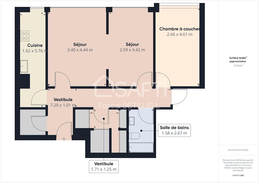 Vente appartement 3 pièces 73 m² à Saint-Cloud (92210), 480 000 €