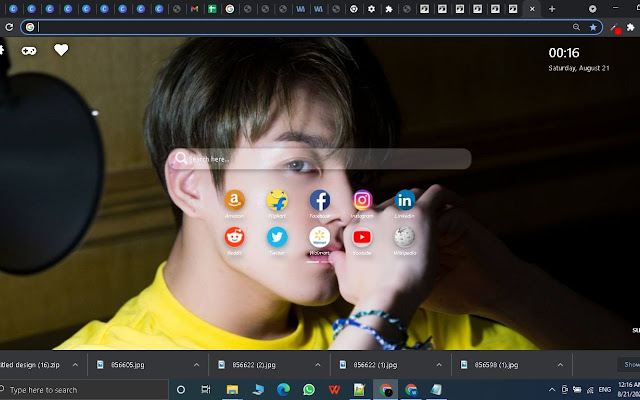BTS JungKook Kpop Wallpaper New Tab Theme
