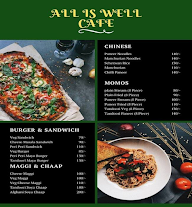 All is Well Cafe menu 1