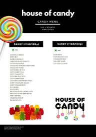 House of Candy menu 1