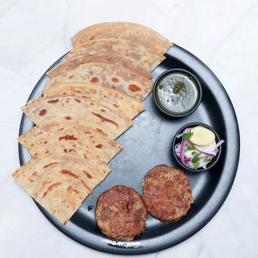 Chicken Galouti Kebab With Vargi Paratha