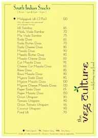 The Veg Culture menu 2