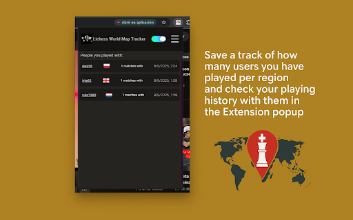 Lichess World Map Tracker screenshot 1