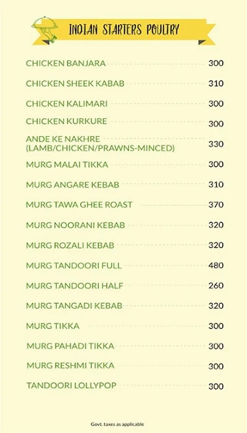 Gurukripa menu 