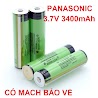 Pin Sạc 18650 Panasonic 3.7V Dung Lượng Cao 3400Mah Có Mạch Bảo Vệ