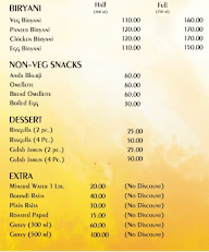 New Thali King menu 6