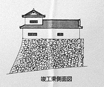 彦根城：天秤櫓の竣工東側面図