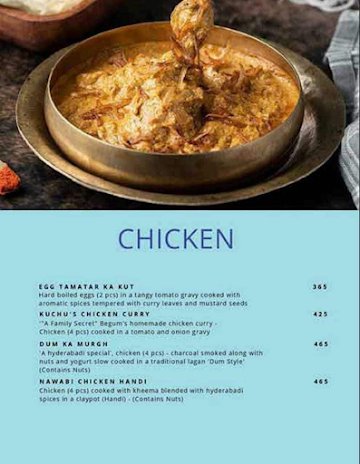 Tata The Indian Food Company menu 