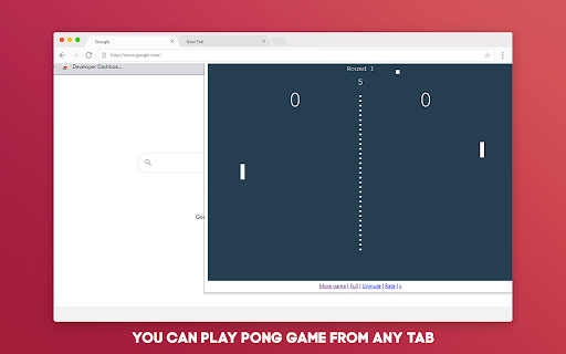 Classic Pong Offline Game for Google Chrome