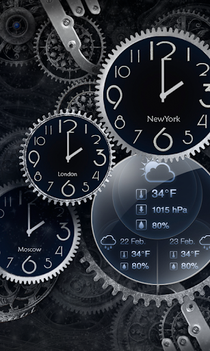 Black Clock Live Wallpaper apk