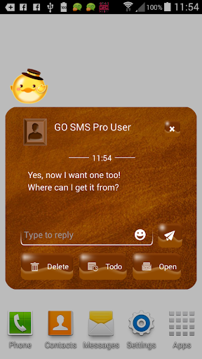 Chocolate GO SMS Theme